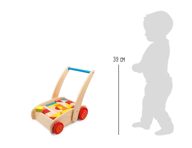 Choditor din lemn cu cuburi Small Foot