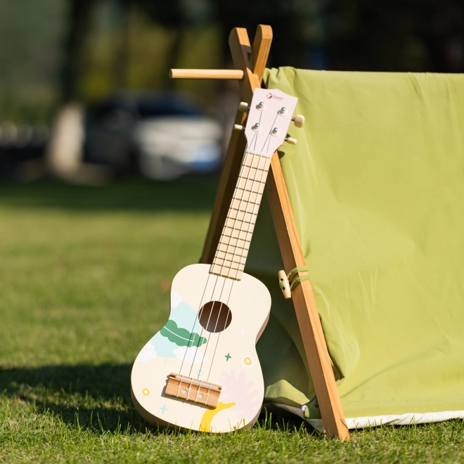 Ukulele din lemn albastru pentru copii Classic World