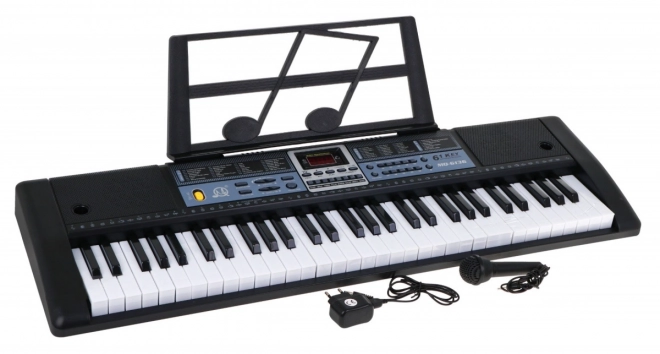 Instrument muzical pentru copii cu clape, cu 61 de clape și funcții moderne pentru învățare și microfon
