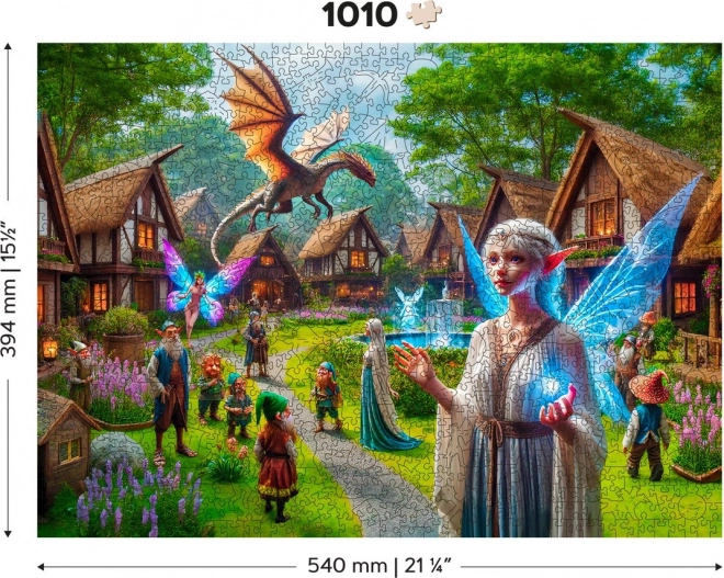 Puzzle din lemn fantasy satuc