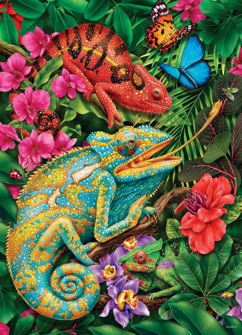 Puzzle Cameleoni colorati 1000 piese