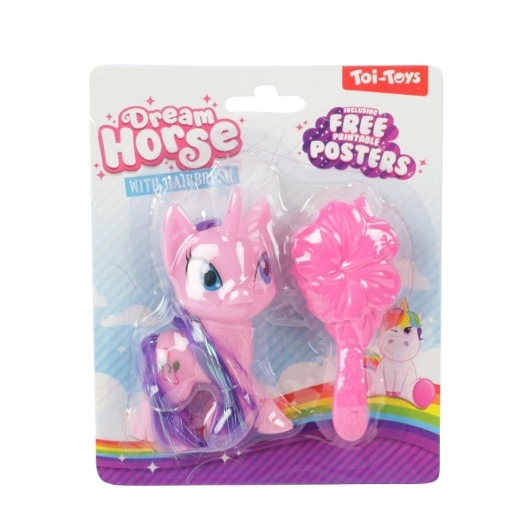 Mini Unicorn de Coafat cu Pieptene din Plastic