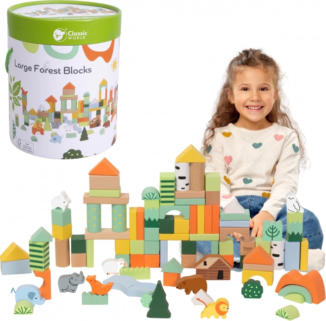 Cuburi creative din lemn Lumea Pădurii de la Classic World