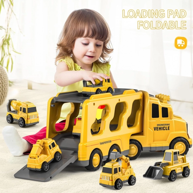 Set Woopie camion remorcă auto de jucărie