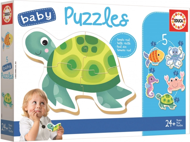 Puzzle pentru copii Educa Animale Marine