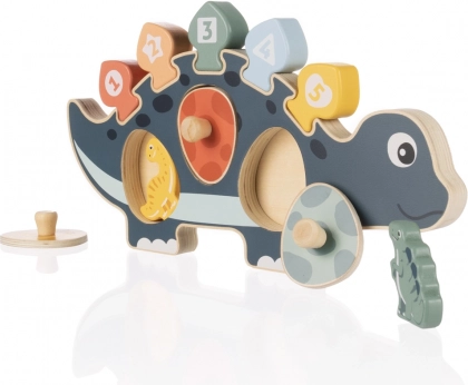Puzzle din lemn cu dinozauri, Wood