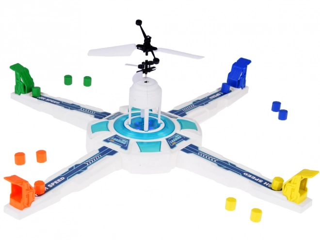 Dron z joc de îndemânare cu stație aeriană