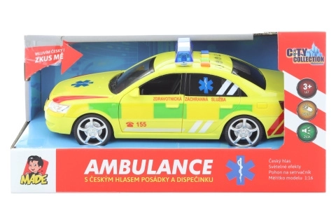 Ambulanță de jucărie cu sunete și lumini