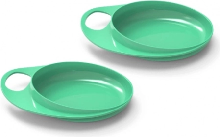 Farfurii cu margine înălțată 2 buc, verde pastel