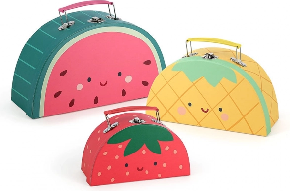Vilac Set de 3 Geamantane cu Motive de Fructe