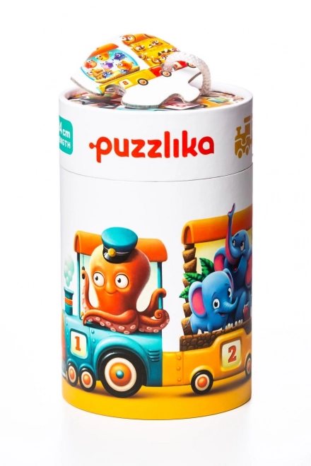 Puzzle educativ cu tren de 94 cm pentru copii mici - 20 piese