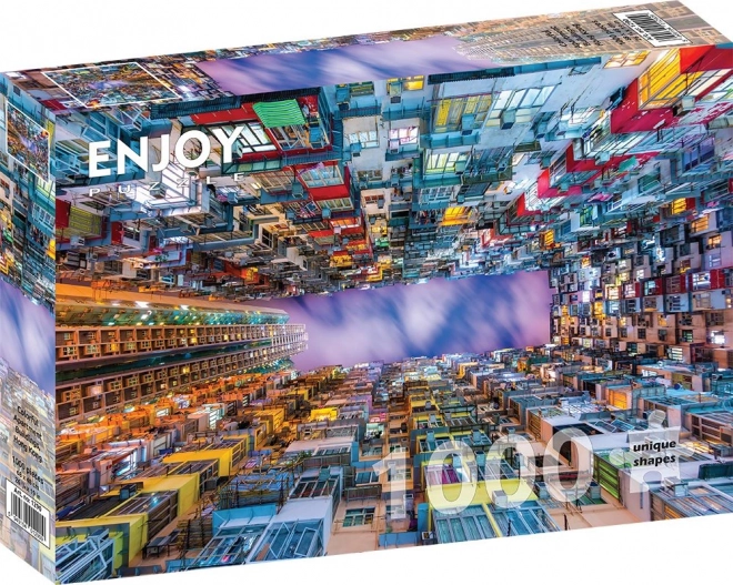 puzzle enojy casa rezidențială colorată din Hong Kong 1000 piese