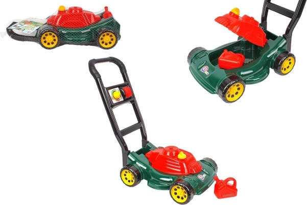 Mașină de tuns iarba din plastic pentru copii, în plasă 28 × 53 cm