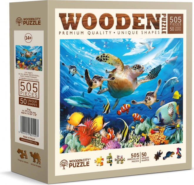 Puzzle din lemn viața în ocean