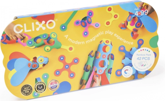 Joc magnetic Rainbow Clixo, 42 de piese