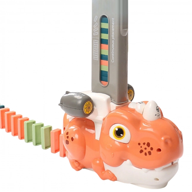 Tren colorat Dino cu domino WOOPIE