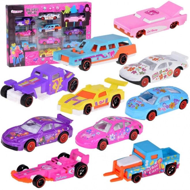 set diecast 10 mașinuțe sport