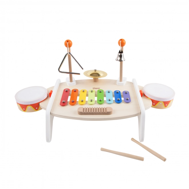 Set instrumente muzicale Classic World pentru copii - xilofon, tarkă, taler, bătăture și altele