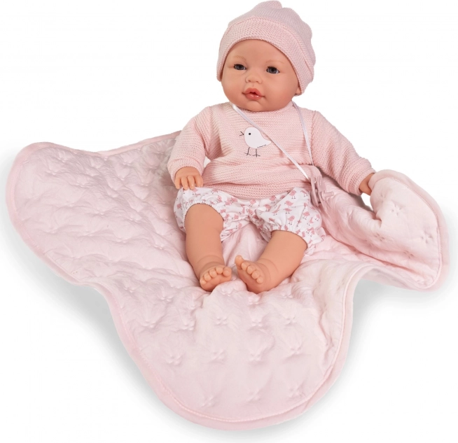 Păpușă care clipește bebeluș Antonio Juan cu sunete - 37 cm