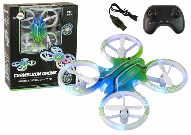 Dron cu lumini colorat