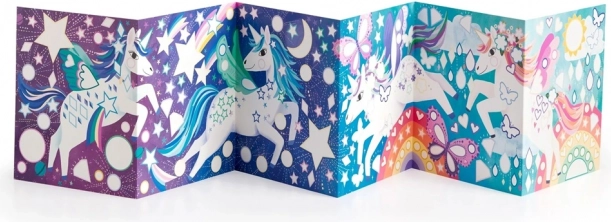 Set de abțibilduri strălucitoare cu Unicorni Magici