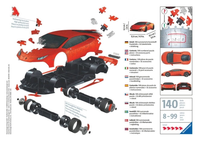 Model puzzle Lamborghini Huracán Evo verde