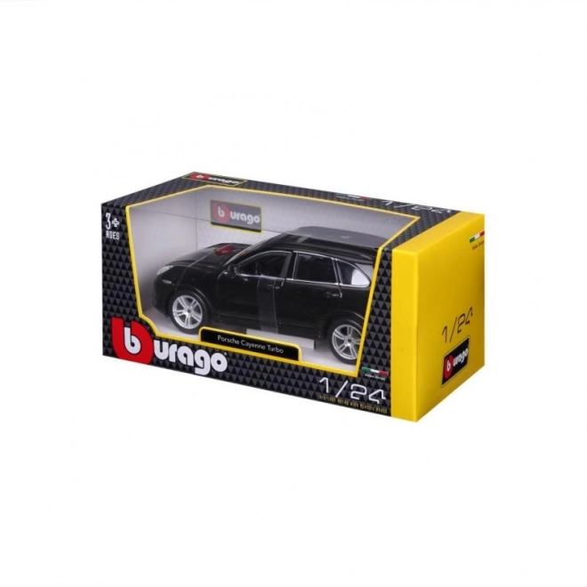 Model metalic Porsche Cayenne Turbo negru la scară 1/24