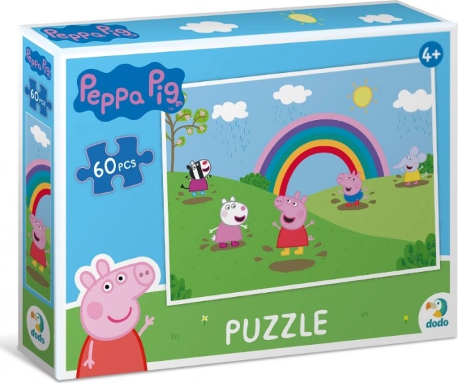 Puzzle DODO Peppa Pig: Curcubeul magic 60 piese