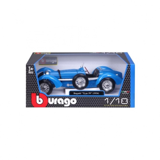 Model colecție Bburago Bugatti Type 59 albastru