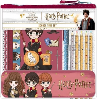 Set școlar și creativ HARRY POTTER în husă din plastic 24 × 24 × 3 cm