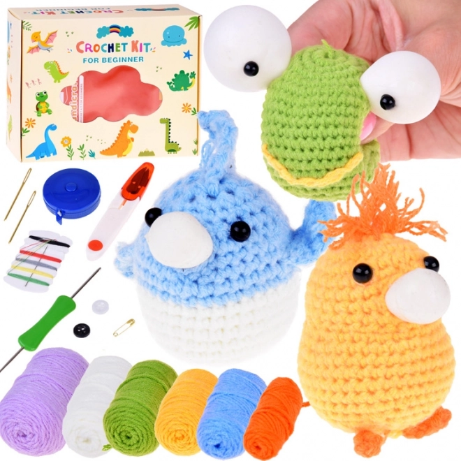 Set creativ pentru croșetat propria jucărie gniotka