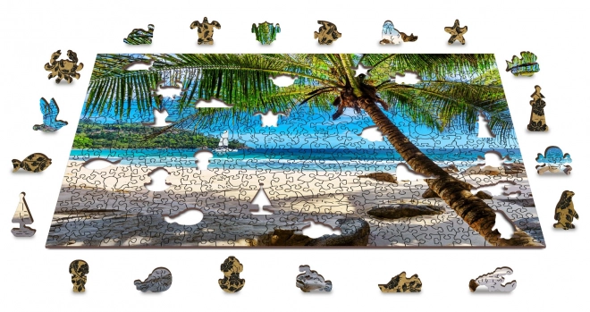 puzzle de lemn Plajă pe Paradise Island, Marea Caraibilor