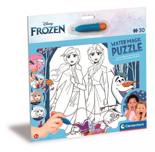 Puzzle cu apă magică CLEMENTONI: Frozen 2, 30 piese