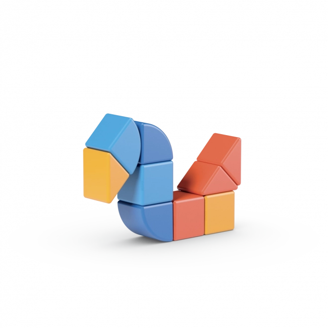 Setul Geomag Magicube cu 9 forme