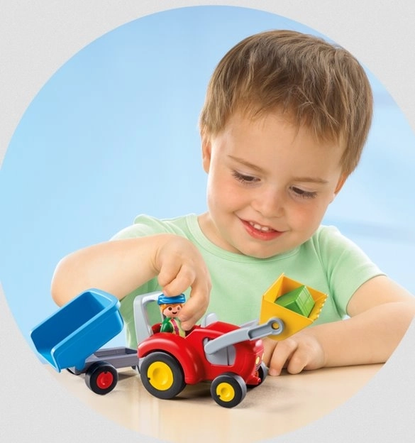 Tractor cu Remorcă Playmobil 1.2.3