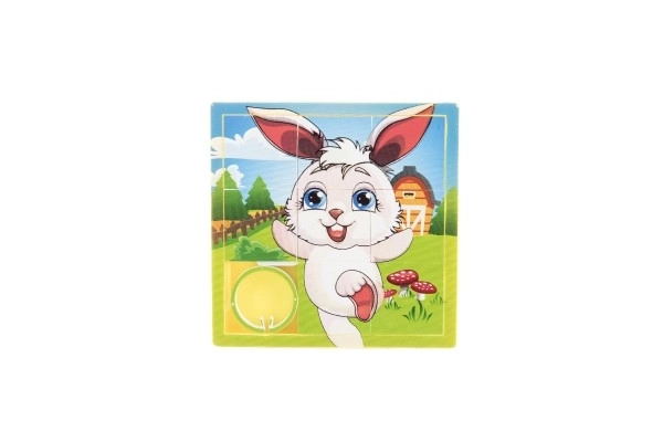 Huzzle puzzle animal plastic 10cm mix