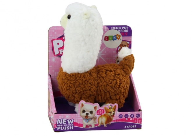 Lama interactivă jucărie animal alpacă maro