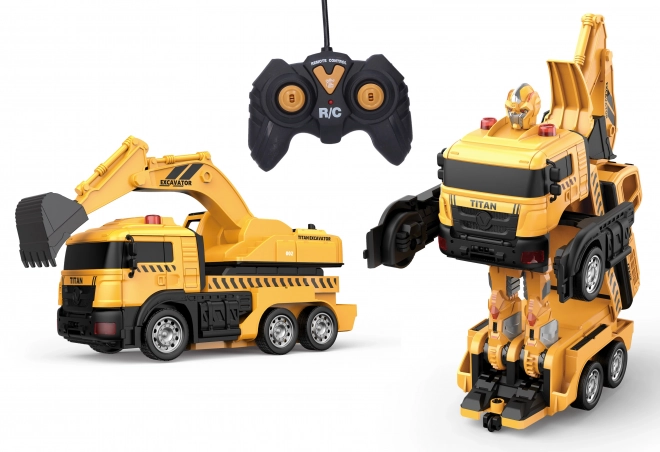 Autorobot RC transformabil în excavator 29 cm