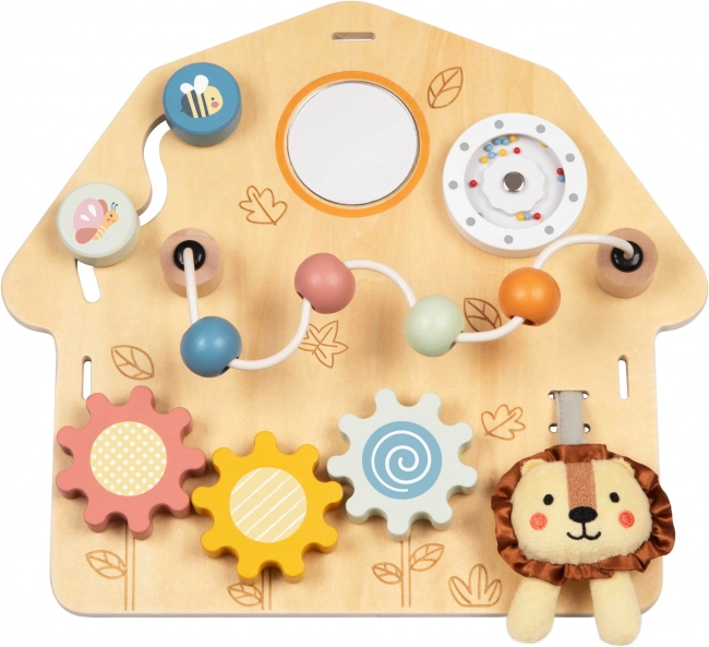 Tooky Toy Marele Panou Manipulativ din Lemn Căsuța - Centru de Activități
