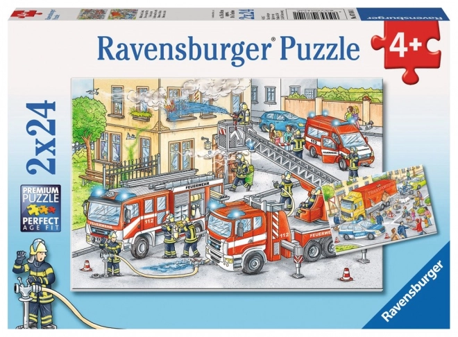 Puzzle Ravensburger eroii în acțiune 2x24 piese