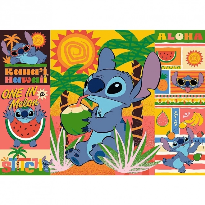 Puzzle 500 piese Vacanța cu Stitch - Lilo și Stitch