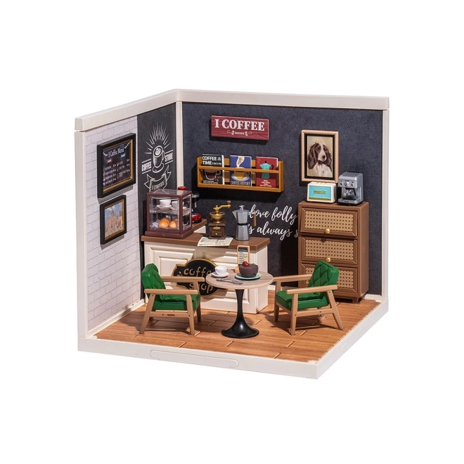 Atmosfera unei cafenele cochete în miniatură