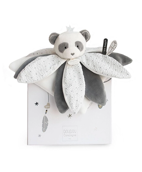 Doudou set cadou - panda din pluș 26 cm