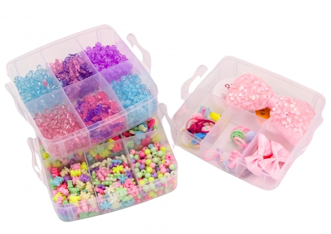 Set de mărgele și accesorii DIY în valiză - 1620 piese