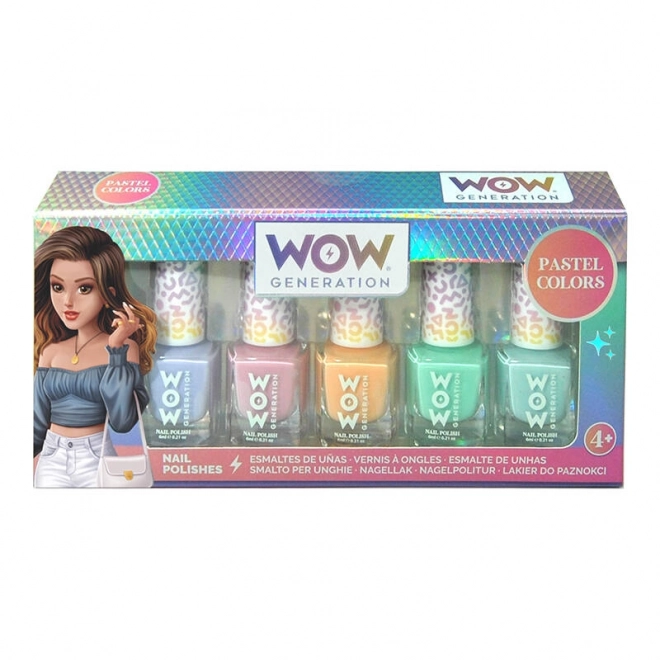Set lac de unghii pastel WOW 5 bucăți