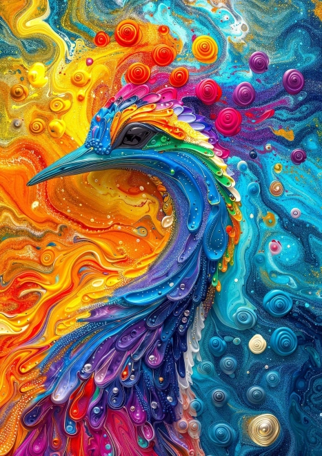 Bucură-te de puzzle-ul Pene de Marmură 1000 de piese