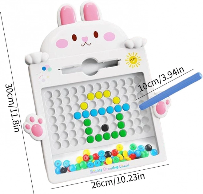 Tablă magnetică educativă WOOPIE Montessori MagPad Iepuraș
