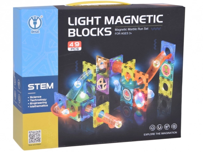 Konstrucție cu Blocuri Magnetice 3D Luminoase pentru Copii