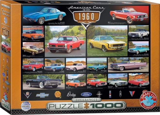 Puzzle mașini americane din 1960, 1000 piese