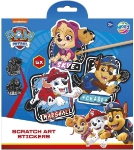 Abțibilduri de răzuit Patrula Cățelușilor – set 5 buc